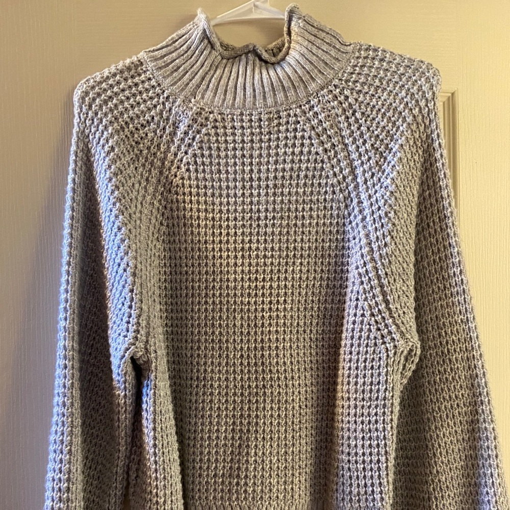 Gray mock neck sweater